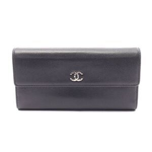 Chanel Leather Bifold Wallet Black